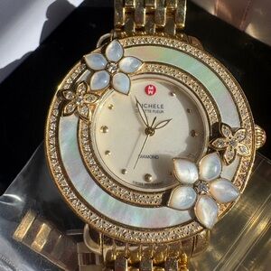 Michele Gold Colette Fleur watch Rare